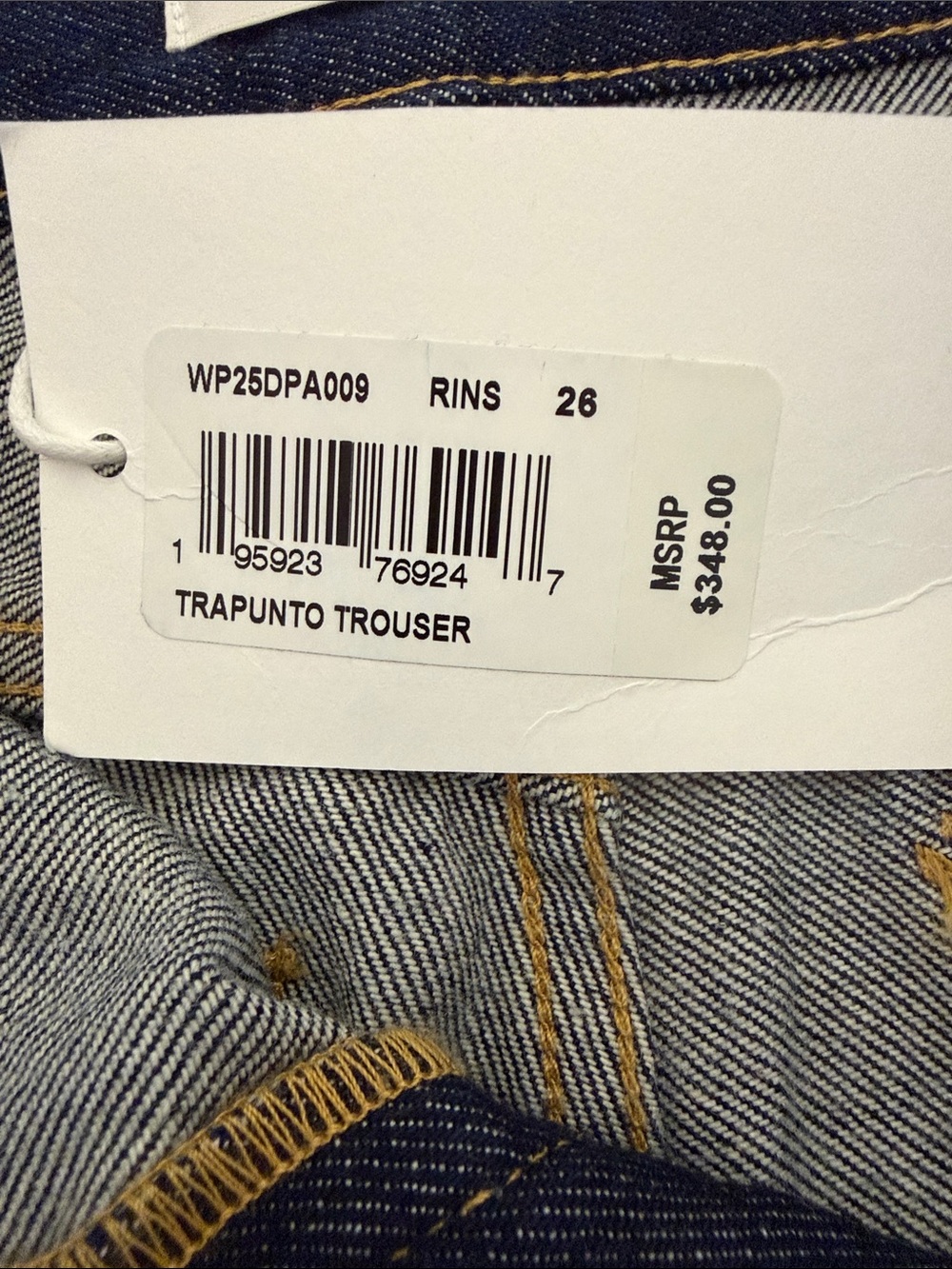 NWT FRAME Trapunto Trouser Jeans in Rinse Size 26 - Picture 13 of 15